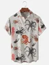 Moisture-wicking Sea Life Octopus Chest Pocket Hawaiian Shirt