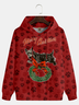 Christmas Puppy Art Illustration Hoodie Sweatshirt