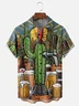 Moisture-wicking Cactus Beer Chest Pocket Casual Shirt