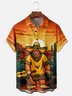 Moisture-wicking Bigfoot Guitar Cactus Chest Pocket Casual Shirt