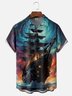 Moisture-wicking Dream Sailboat Chest Pocket Hawaiian Shirt