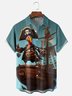 Moisture Wicking Thanksgiving Turkey Chest Pocket Hawaiian Shirt