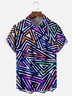 Moisture-wicking Art Abstract Triangle Texture Chest Pocket Hawaiian Shirt