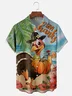 Moisture Wicking Thanksgiving Turkey Chest Pocket Hawaiian Shirt