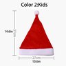 Fluffy Red Santa Hats Set with Plush Brim and Liner for Adults Men Women Kids - Christmas, New Year Party Supplies & Gifts