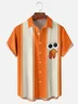 Moisture-wicking Thanksgiving Turkey Chest Pocket Bowling Shirt