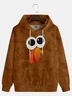 Textured Thanksgiving Turkey Hoodie Sweatshirt