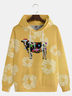 Christmas Lights Cow Art Illustration Hoodie Sweatshirt