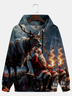 Christmas Creative Santa Claus Drawing Hoodie Sweatshirt