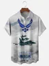 Moisture-wicking Air Force Veterans Chest Pocket Casual Shirt