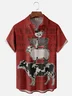 Moisture Wicking Farm Pig Cow Chicken Chest Pocket Hawaiian Shirt