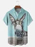 Tall Size Moisture-wicking Donkey Chest Pocket Hawaiian Shirt