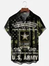 Moisture-wicking Veterans Day US Army Chest Pocket Casual Shirt