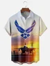 Moisture-wicking Air Force Veterans Chest Pocket Casual Shirt