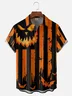 Moisture Wicking Halloween Pumpkin Chest Pocket Hawaiian Shirt