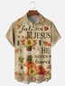 Moisture-wicking Thanksgiving Faith of Jesus Chest Pocket Casual Shirt