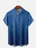 Moisture-wicking Abstract Lettering Textured Print Chest Pocket Hawaiian Shirt