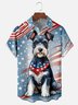 Moisture-wicking Veterans Day American Flag Dog Chest Pocket Casual Shirt