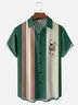 Moisture-wicking Christmas Duck Chest Pocket Bowling Shirt