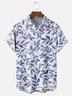 Moisture-wicking Leaf Chest Pocket Hawaiian Shirt