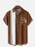 Moisture-wicking Thanksgiving Turkey Chest Pocket Bowling Shirt