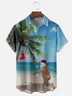 Tall Size Moisture Wicking Christmas Santa Claus Streaking Hawaiian Shirt