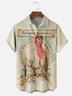 Moisture-wicking Child Dressed As a Turkey Chest Pocket Hawaiian Shirt