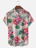 Moisture-wicking Tropical Floral Chest Pocket Hawaiian Shirt
