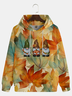 Autumn Harvest Three Gnomes Art Illustration Hoodie Sweatshirt