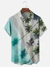 Moisture-wicking Vacation Tropical Beach Palm Tree Chest Pocket Hawaiian Shirt