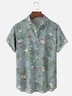 Moisture-wicking Tropical Floral Chest Pocket Hawaiian Shirt