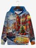 Christmas Tree Street Scene Hoodie Sweatshirt