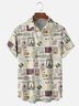 Moisture-wicking World Stamp Collection Chest Pocket Hawaiian Shirt