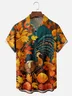 Moisture-wicking Thanksgiving Turkey Chest Pocket Casual Shirt