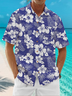 Moisture Wicking Floral Chest Pocket Hawaiian Shirt