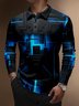 Moisture-Wicking Sci-Fi Tech Mechanical Golf Polo Shirt