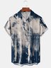 Moisture Wicking Abstract Print Gradient Chest Pocket Hawaiian Shirt