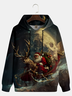 Christmas Moon Santa Claus Hoodie Sweatshirt