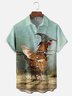 Moisture-wicking Stray Chicken Chest Pocket Hawaiian Shirt