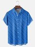 Moisture Wicking Geometric Check Chest Pocket Hawaiian Shirt