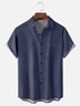 Tall Size Moisture-wicking Solid Color Chest Pocket Casual Shirt
