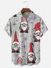 Tall Size Moisture-wicking Christmas Santa Gnomes Chest Pocket Hawaiian Shirt