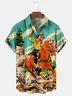 Tall Size Mens Kentucky Derby Attire Moisture-wicking Western Cowboy Chest Pocket Casual Shirt