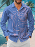 Moisture Wicking Floral Flamingo Chest Pocket Long Sleeve Casual Shirt