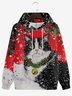 Christmas Cat Snow Art Hoodie Sweatshirt