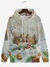 Christmas Squirrel Red Fruit Snow Scene Hoodie Sweatshirt
