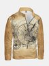 Art Map Compass Art Painting Half-zip Pullover Sweatshirt