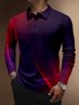 Moisture Wicking Art Abstract Print Gradient Golf Polo