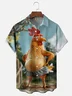 Moisture Wicking Sports Chicken Chest Pocket Hawaiian Shirt