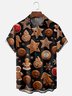 Moisture-wicking Christmas Gingerbread Man Cookies Pocket Casual Shirt
